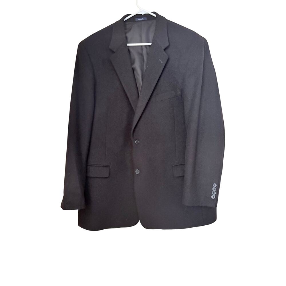 Turnbury Black Camelhair Blazer 48L Men's Sport Coat Classic Retro Jacket